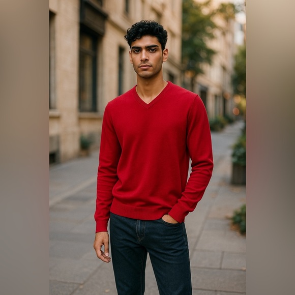 Weatherproof Vintage Cotton Cashmere Sweater Medium classic red color $200